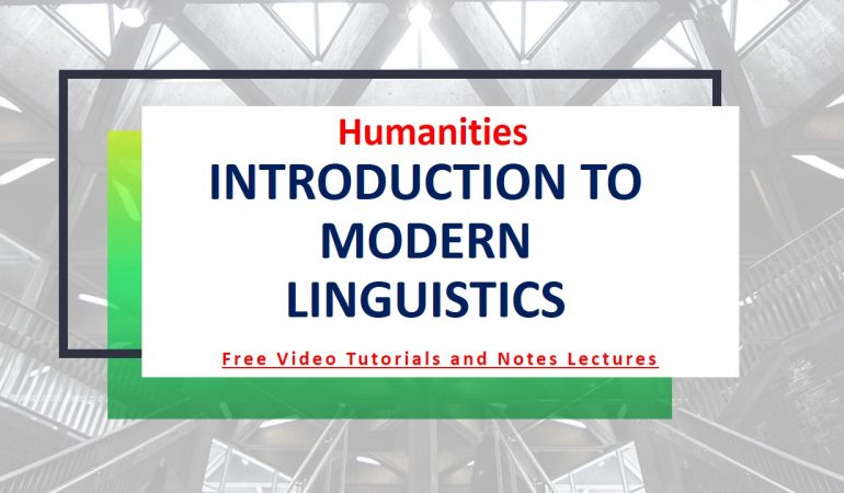 Introduction to Modern Linguistics